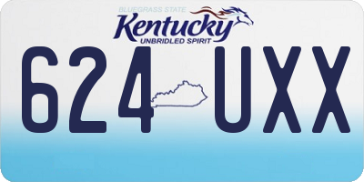 KY license plate 624UXX