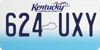 KY license plate 624UXY