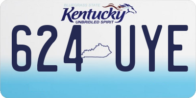 KY license plate 624UYE