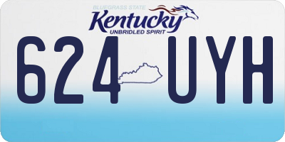 KY license plate 624UYH