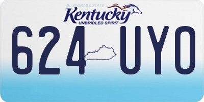 KY license plate 624UYO