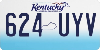 KY license plate 624UYV