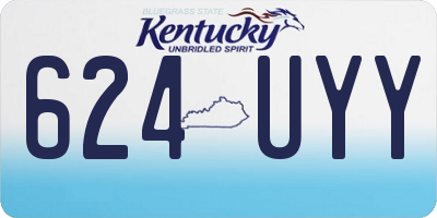 KY license plate 624UYY