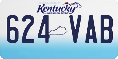 KY license plate 624VAB