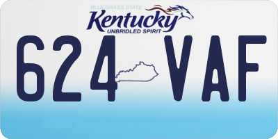 KY license plate 624VAF