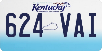 KY license plate 624VAI