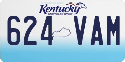 KY license plate 624VAM