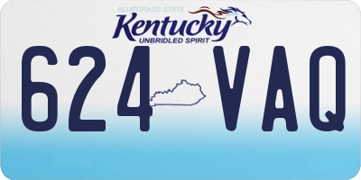 KY license plate 624VAQ