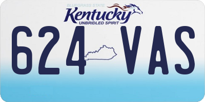 KY license plate 624VAS