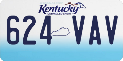 KY license plate 624VAV