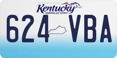 KY license plate 624VBA