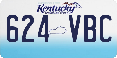 KY license plate 624VBC