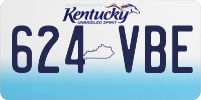 KY license plate 624VBE
