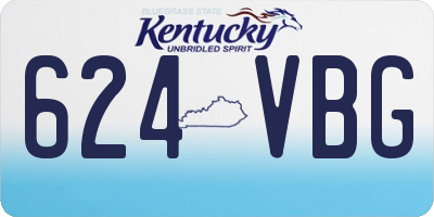 KY license plate 624VBG