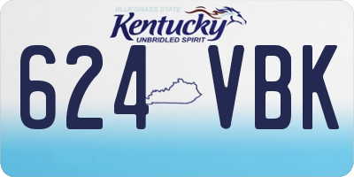 KY license plate 624VBK