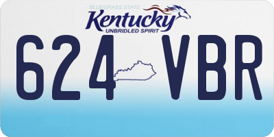 KY license plate 624VBR