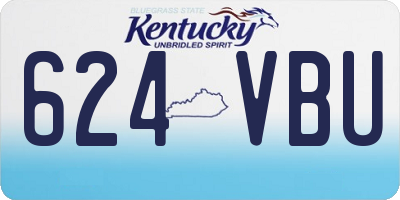 KY license plate 624VBU