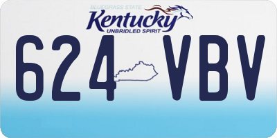 KY license plate 624VBV