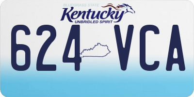 KY license plate 624VCA