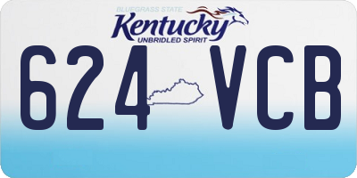 KY license plate 624VCB