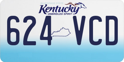KY license plate 624VCD