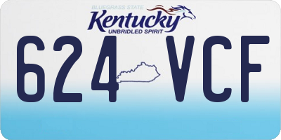 KY license plate 624VCF
