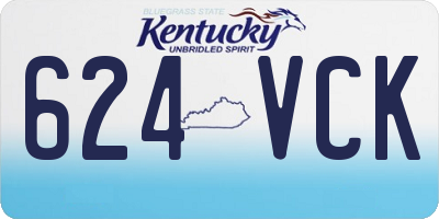 KY license plate 624VCK