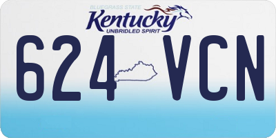 KY license plate 624VCN