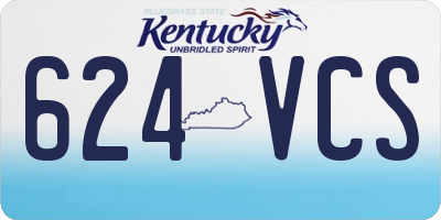 KY license plate 624VCS