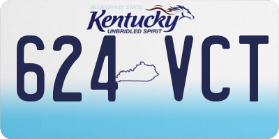 KY license plate 624VCT