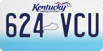 KY license plate 624VCU