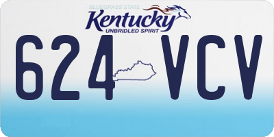 KY license plate 624VCV