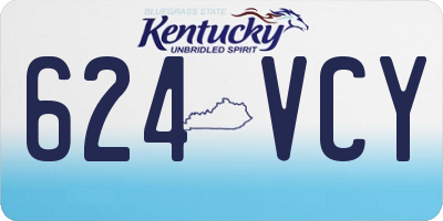 KY license plate 624VCY