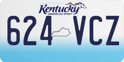 KY license plate 624VCZ