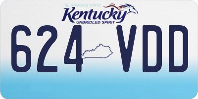 KY license plate 624VDD