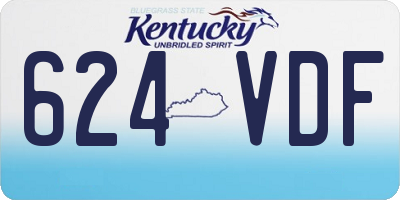 KY license plate 624VDF