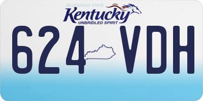 KY license plate 624VDH