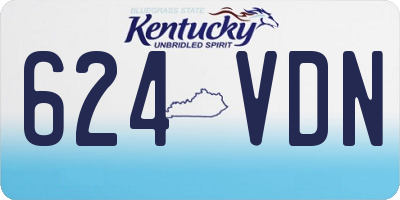 KY license plate 624VDN