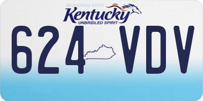 KY license plate 624VDV