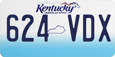 KY license plate 624VDX