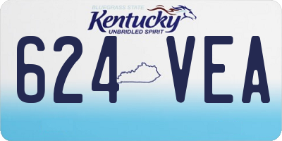 KY license plate 624VEA