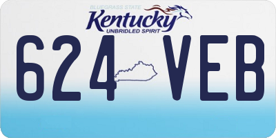 KY license plate 624VEB