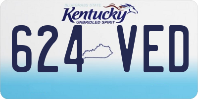 KY license plate 624VED