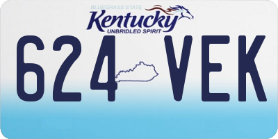 KY license plate 624VEK
