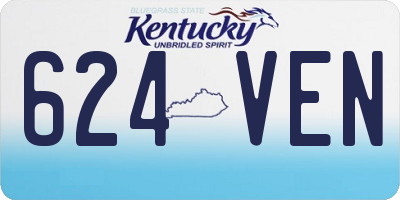 KY license plate 624VEN