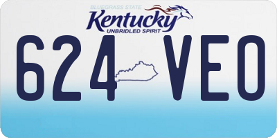 KY license plate 624VEO