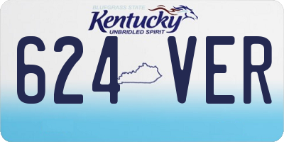 KY license plate 624VER