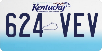KY license plate 624VEV
