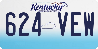 KY license plate 624VEW