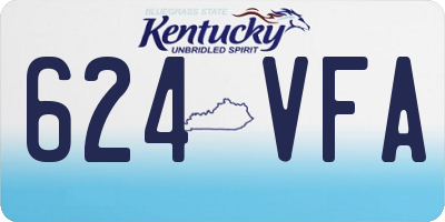 KY license plate 624VFA